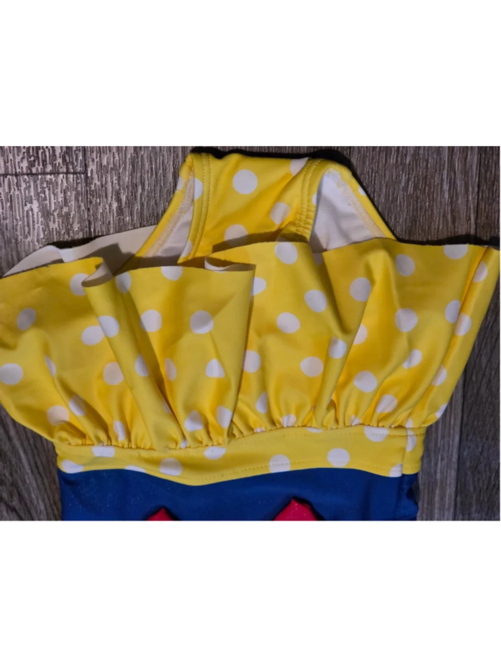 Baby Girl RuffleButts snow white themeOne Piece Swimsuit 3-6 Months Yellow Blue
